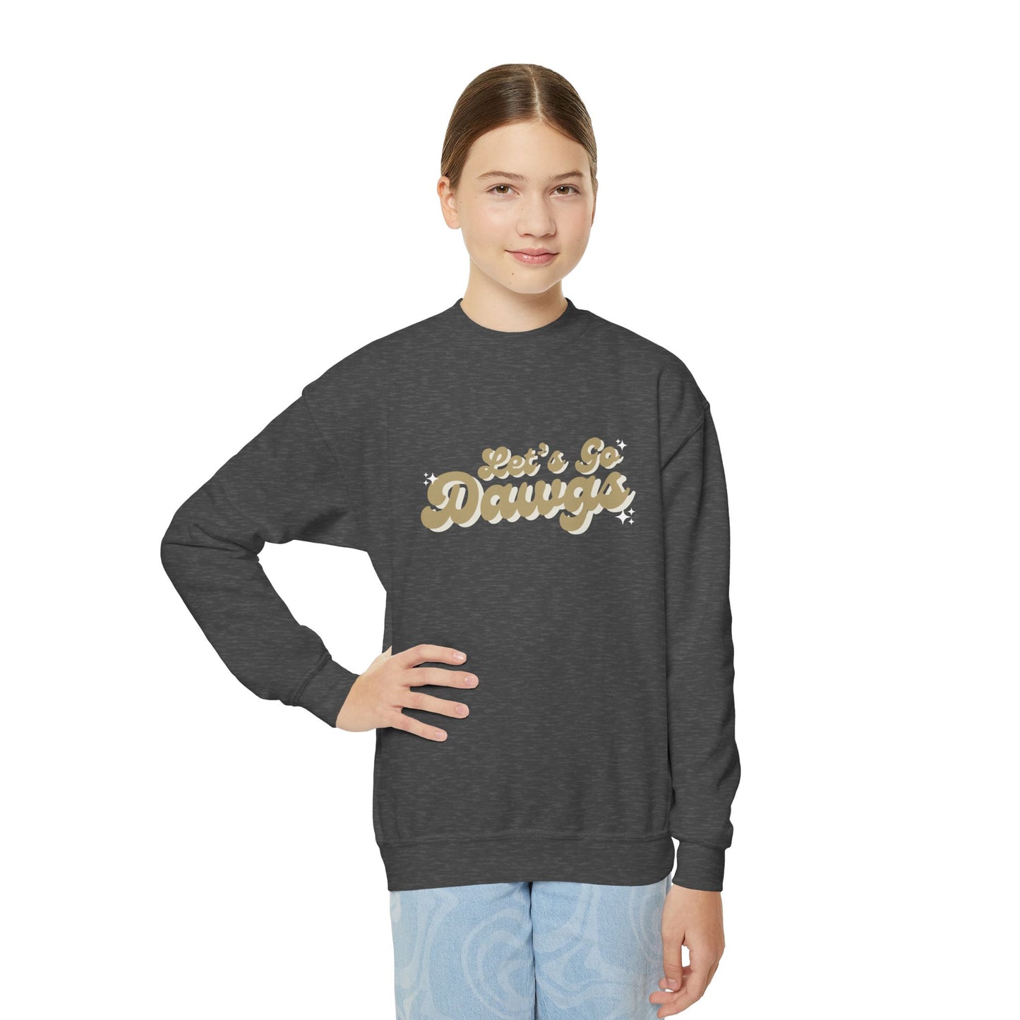 Let's Go Dawgs Retro | Youth Crewneck