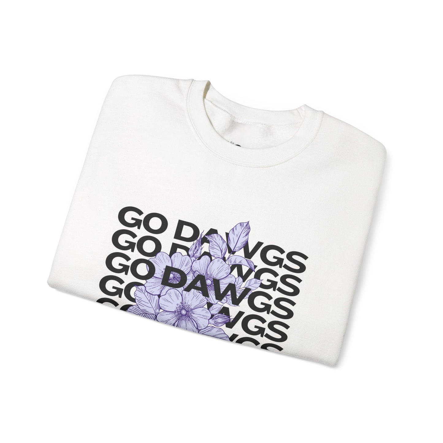 Go Dawgs Floral Crewneck Sweatshirt | UW Huskies Gameday Apparel