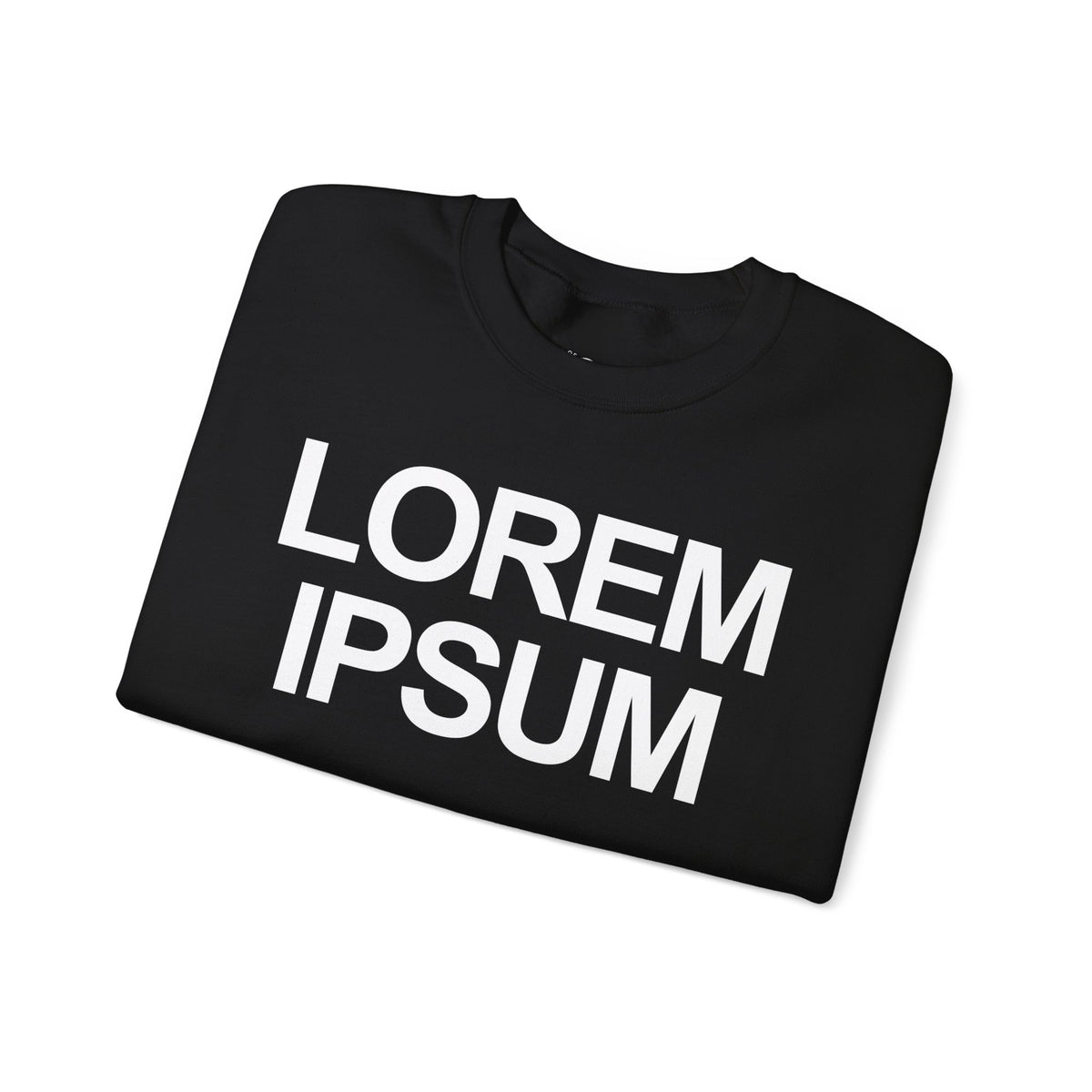 Minimalist "Lorem Ipsum" Crewneck Sweatshirt — Embroidered Typographic Crew for Writers & Designers