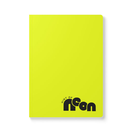 Vibrant Neon Softcover Journal, Eco-Friendly Notebook, Bright Stationery