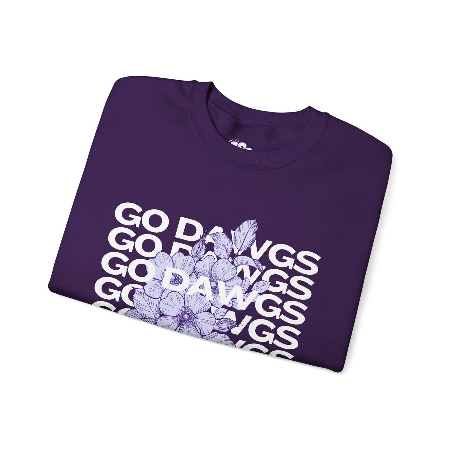 Go Dawgs Floral Crewneck Sweatshirt | UW Huskies Gameday Apparel