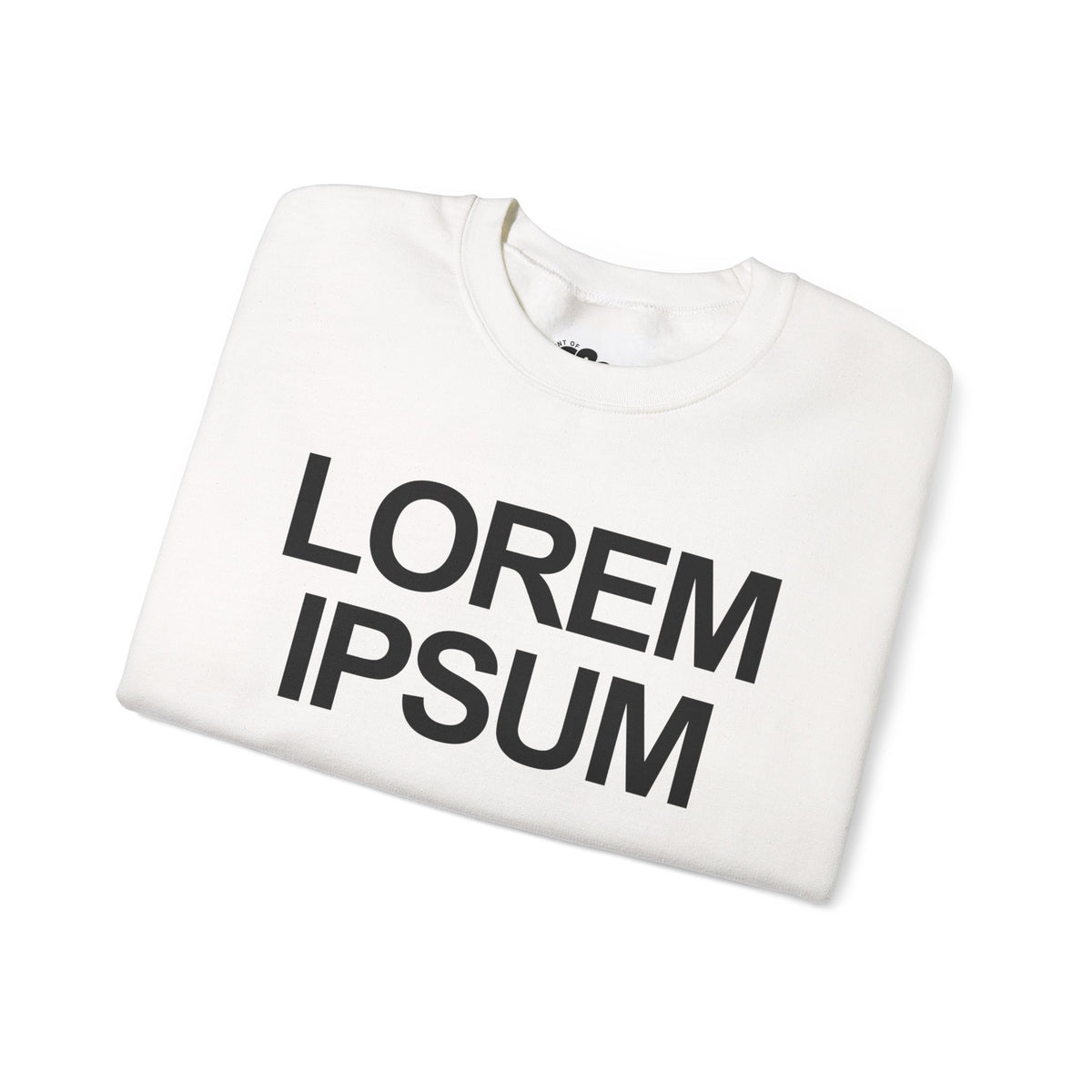Minimalist "Lorem Ipsum" Crewneck Sweatshirt — Embroidered Typographic Crew for Writers & Designers