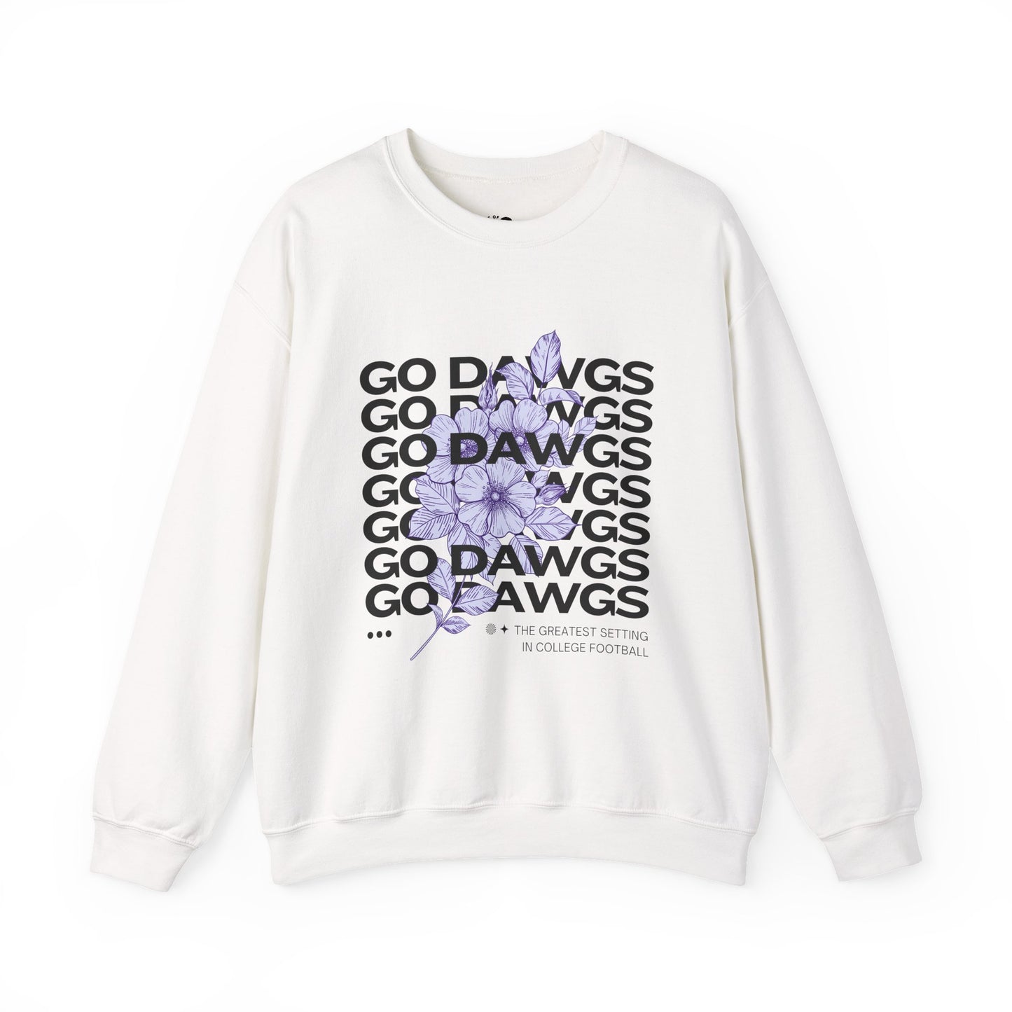 Go Dawgs Floral Crewneck Sweatshirt | UW Huskies Gameday Apparel