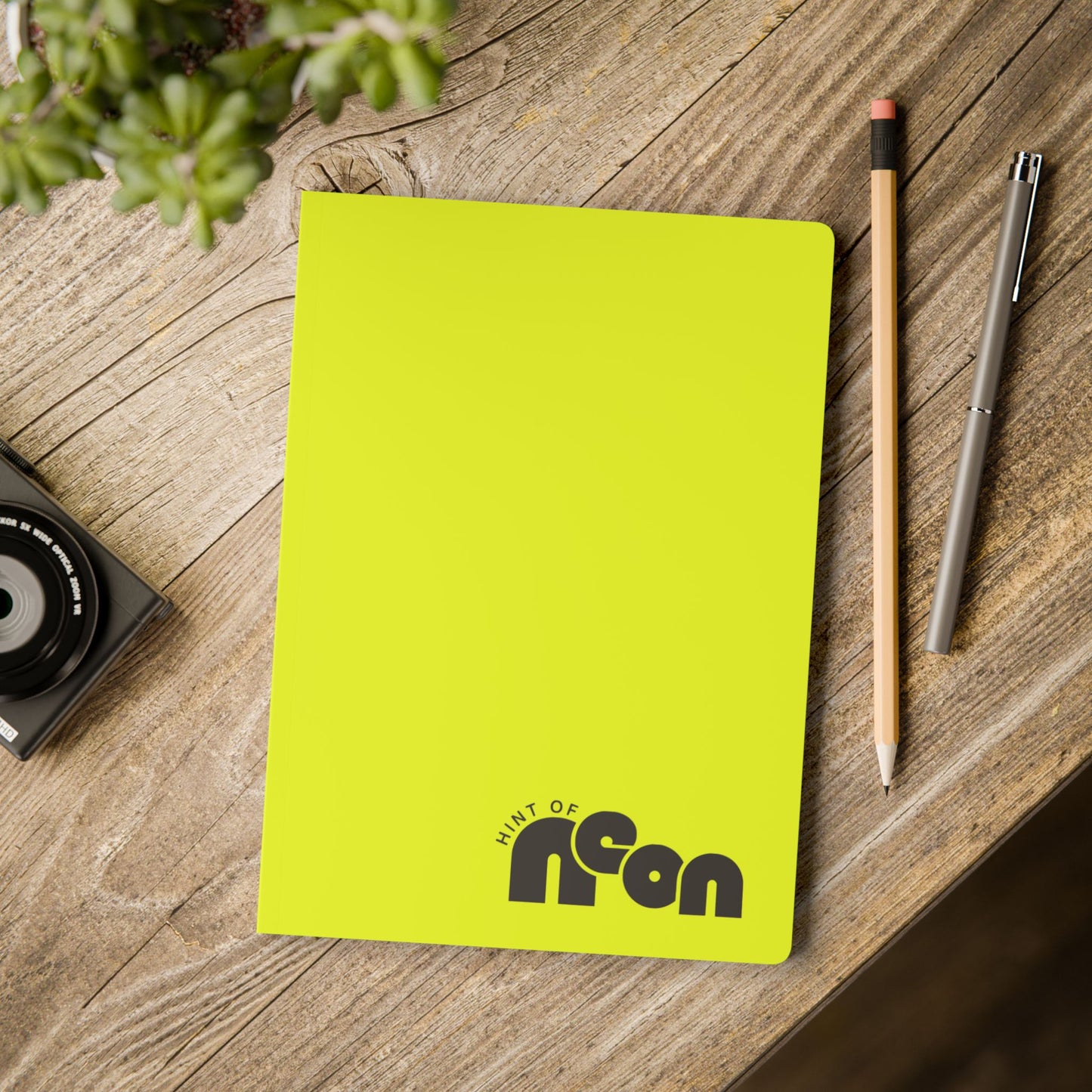 Vibrant Neon Softcover Journal, Eco-Friendly Notebook, Bright Stationery