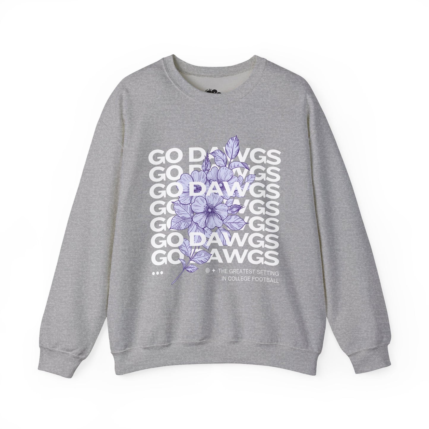 Go Dawgs Floral Crewneck Sweatshirt | UW Huskies Gameday Apparel