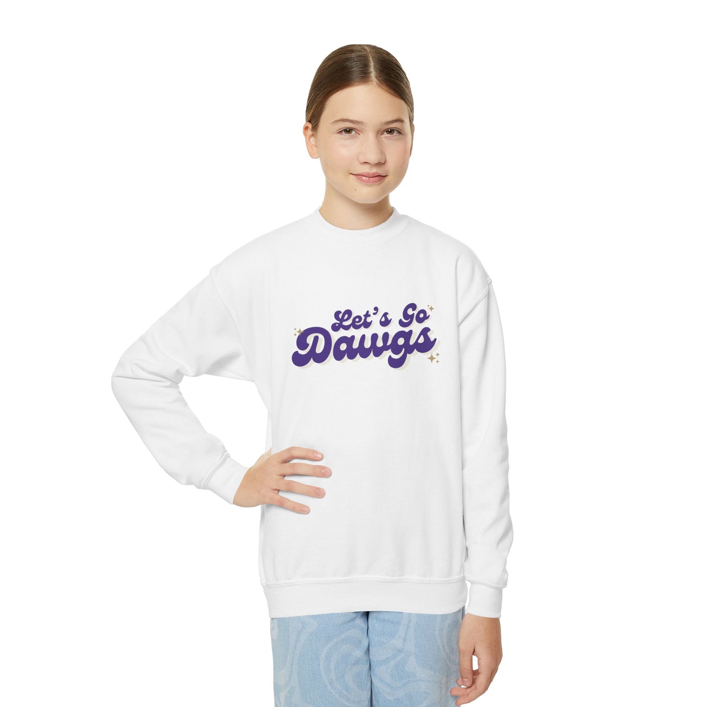 Let's Go Dawgs Retro | Youth Crewneck