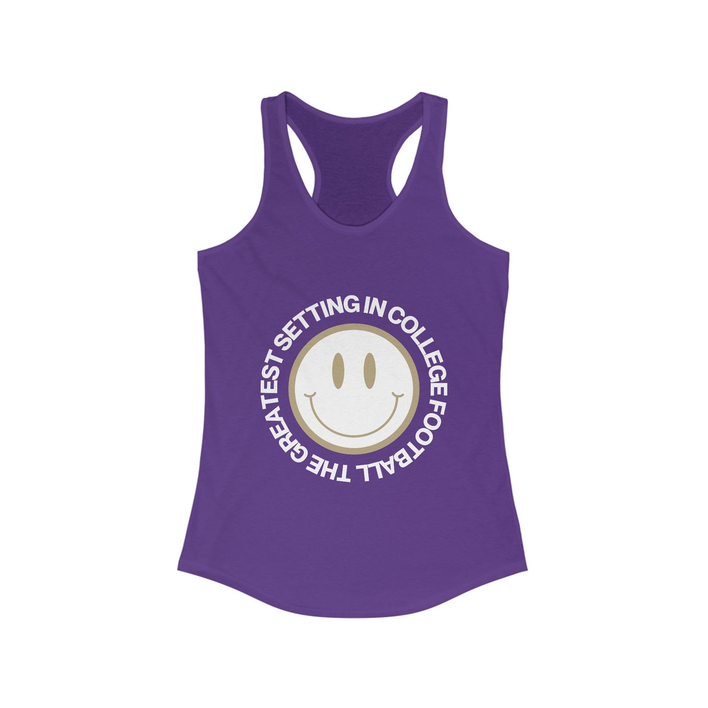 Smile, it's game day! | Fitted Racer-Back Tank-Top