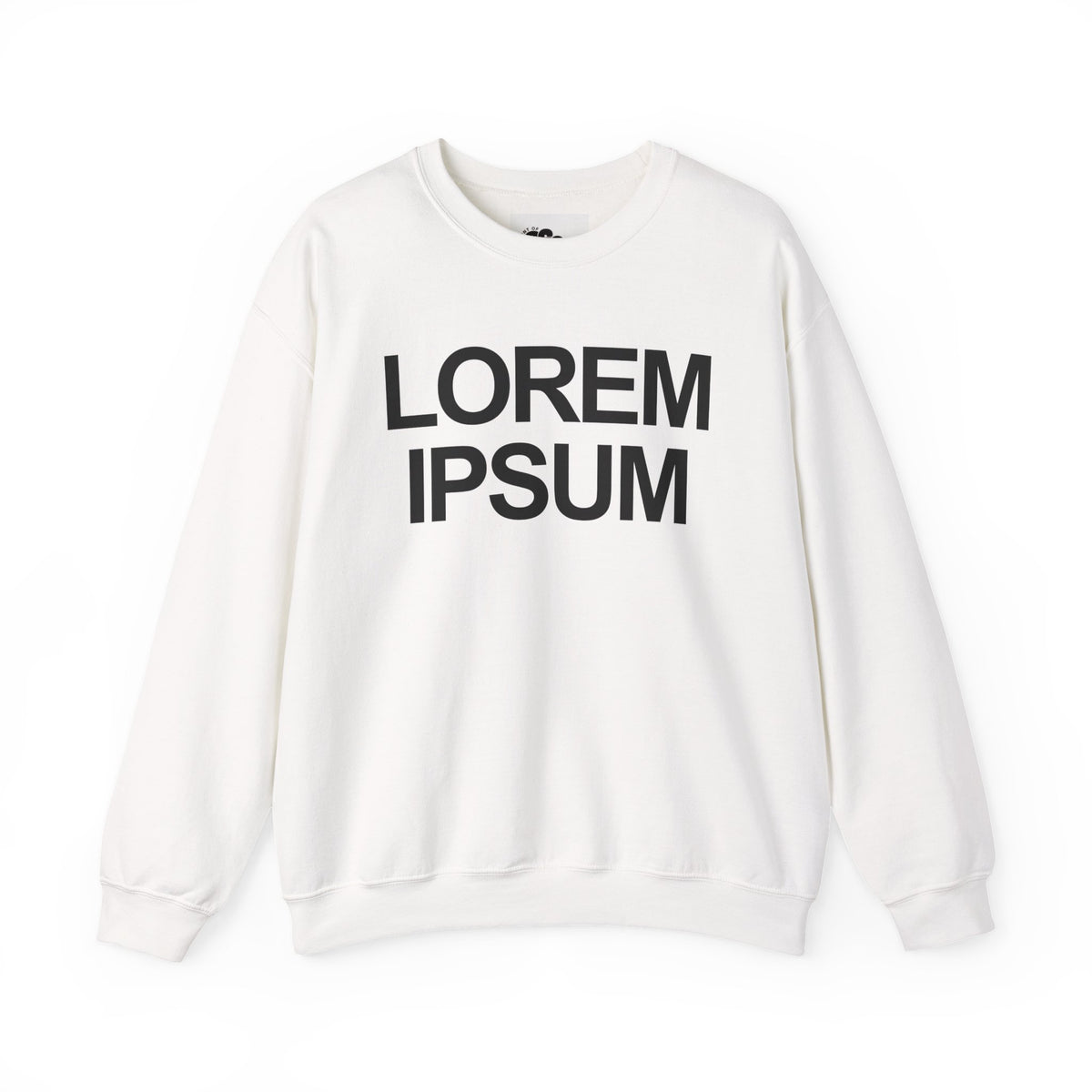 Minimalist "Lorem Ipsum" Crewneck Sweatshirt — Embroidered Typographic Crew for Writers & Designers