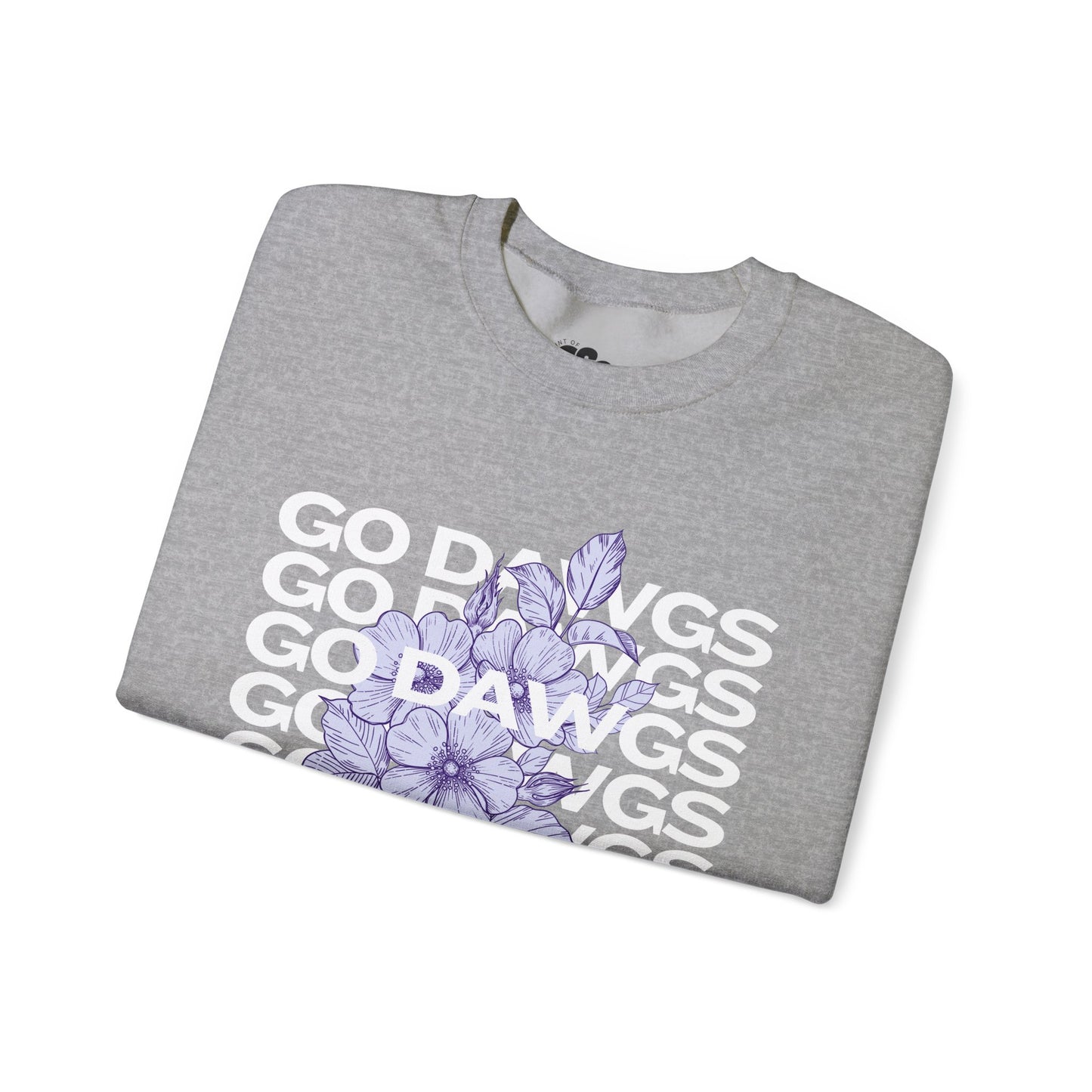 Go Dawgs Floral Crewneck Sweatshirt | UW Huskies Gameday Apparel